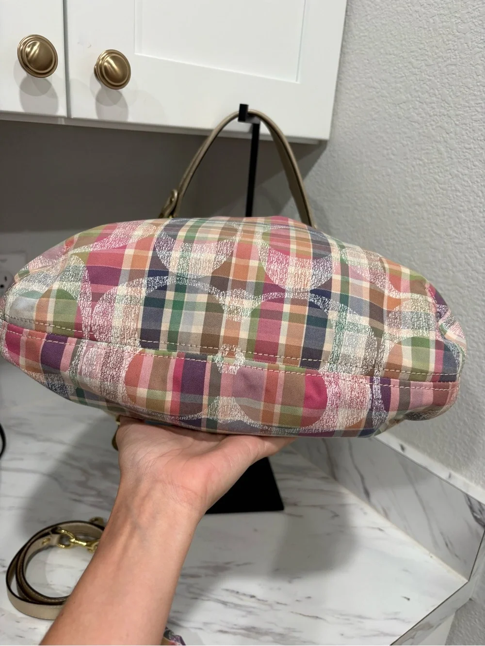Coach madras double pocket purse and wristlet